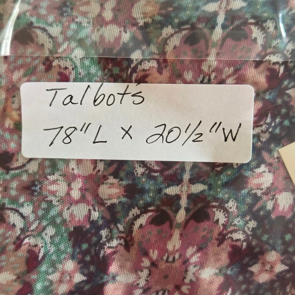 Talbots Pink Purple Teal Medallion Print Boho Viscose Scarf Wrap 78